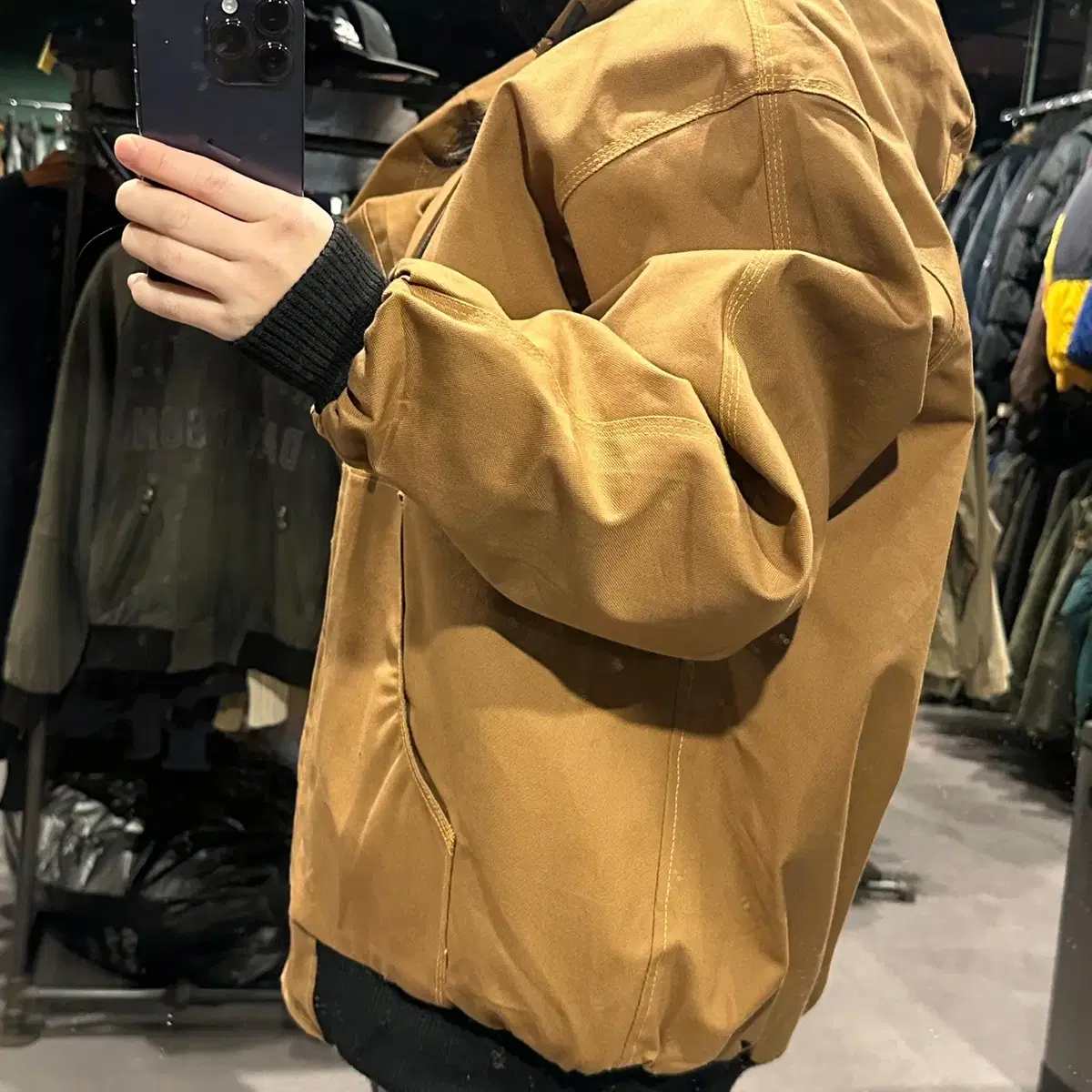 Carhartt VTG 칼하트 빈티지 액티브 후드점퍼 브라운