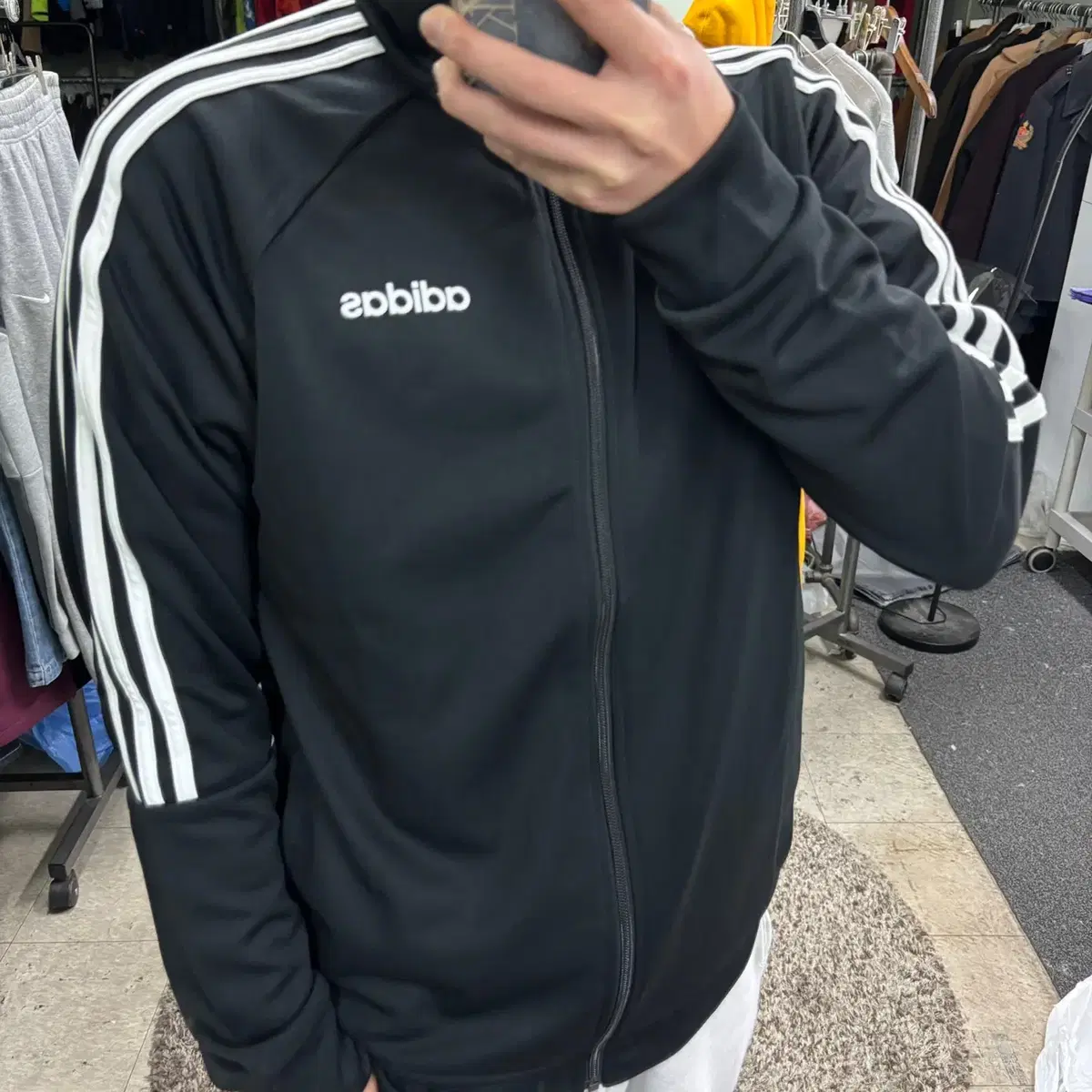 L Adidas Black Sideline AEROREADY Training TrackTop Zip Up