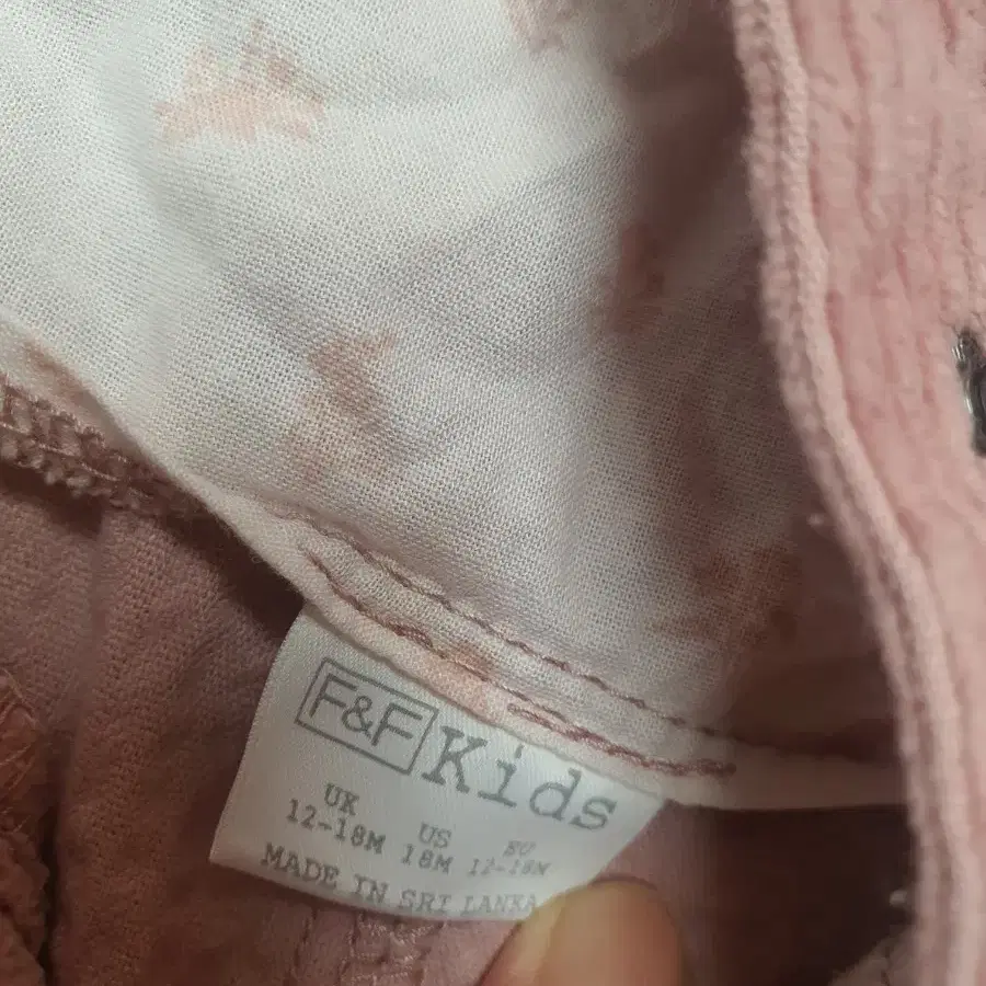 22 F&F KIDS골덴 멜빵 원피스12~18M