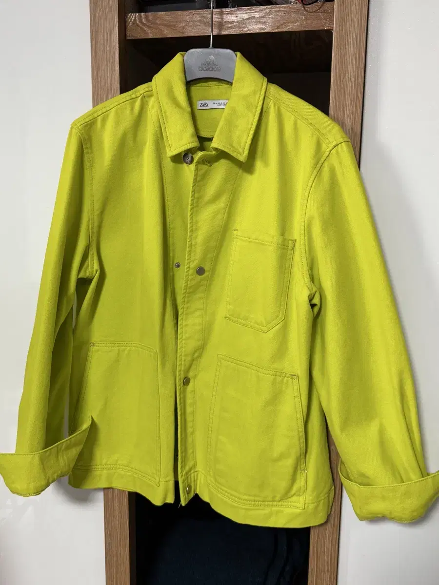 Men's fluorescent yellow work jacket outerwear Zara size M