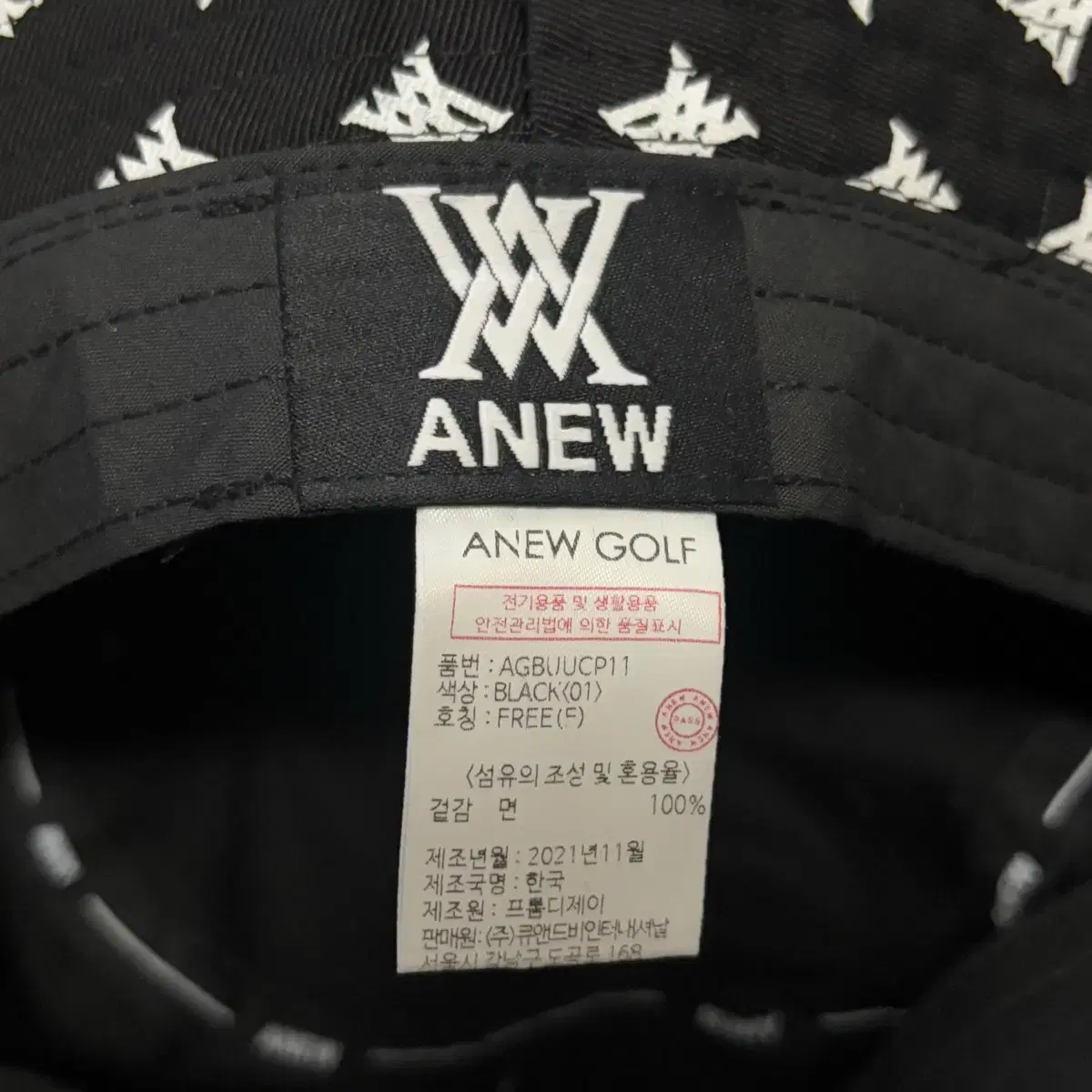 ANEW 어뉴 골프 버킷햇 모자 블랙