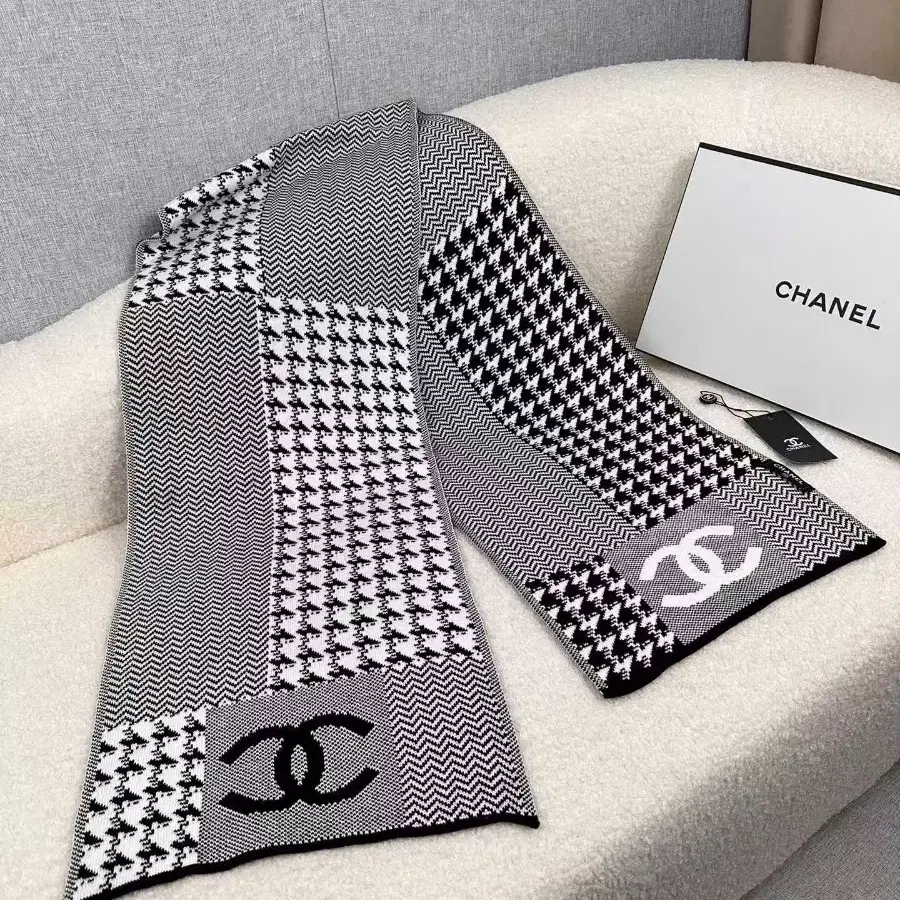 CHANEL 샤넬 가을 겨울 니트 울 머플러