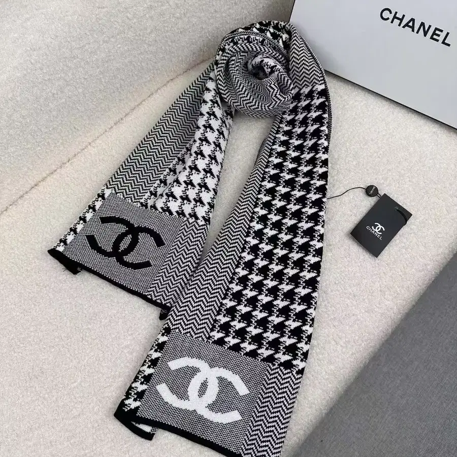 CHANEL 샤넬 가을 겨울 니트 울 머플러