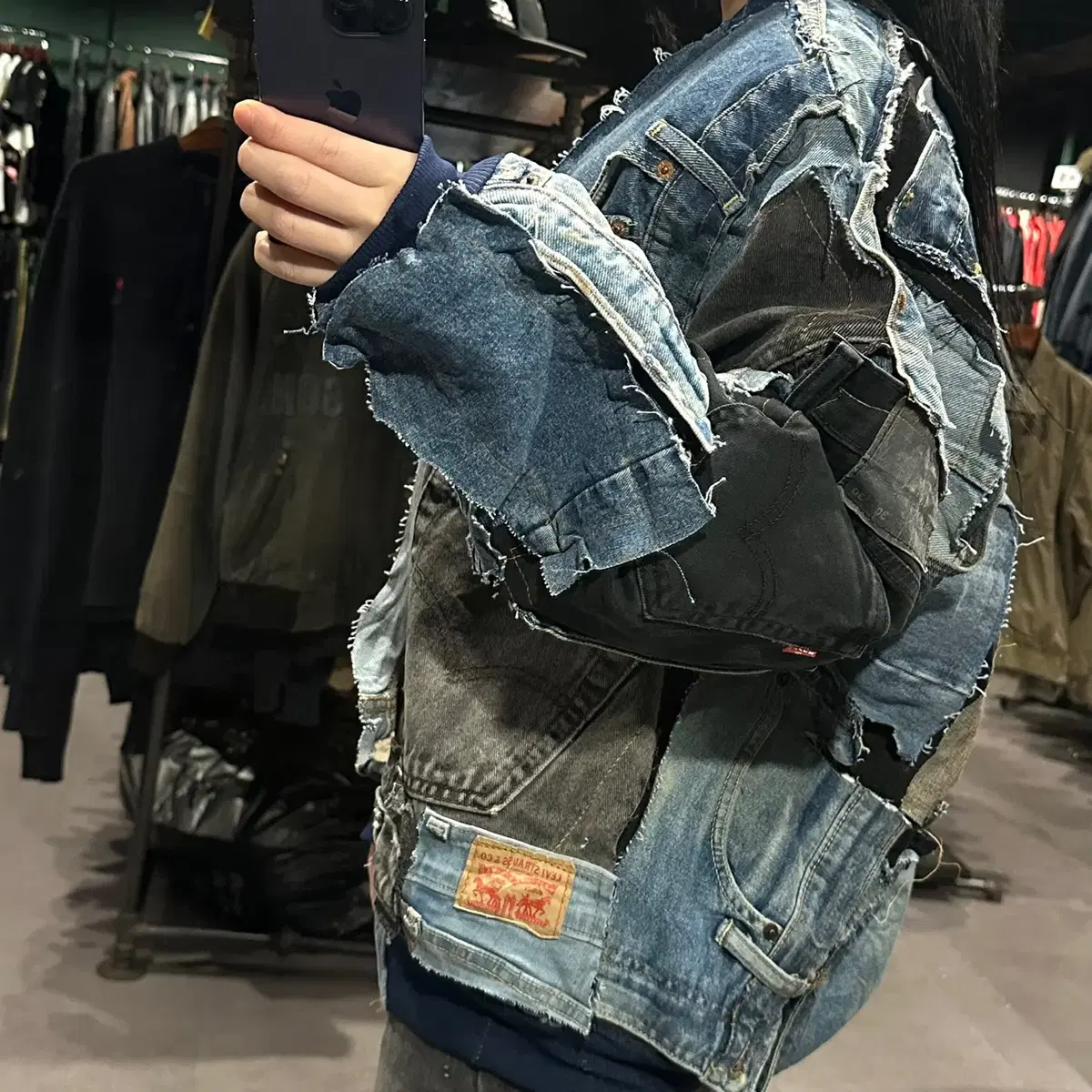 LEVI'S 리바이스 패치워크 청자켓