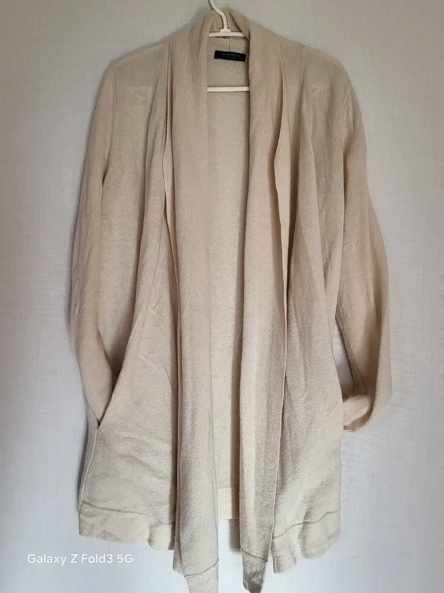 Cashmere Wool Shawl Ivory Cardigan