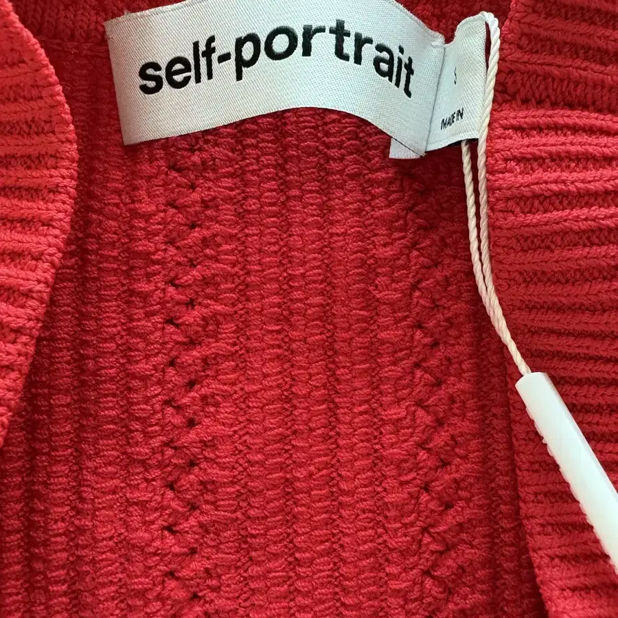 Self-portrait red knit mini dress