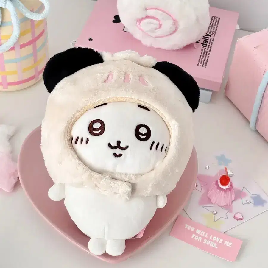 샤오룽판다 인형 모자 10cm