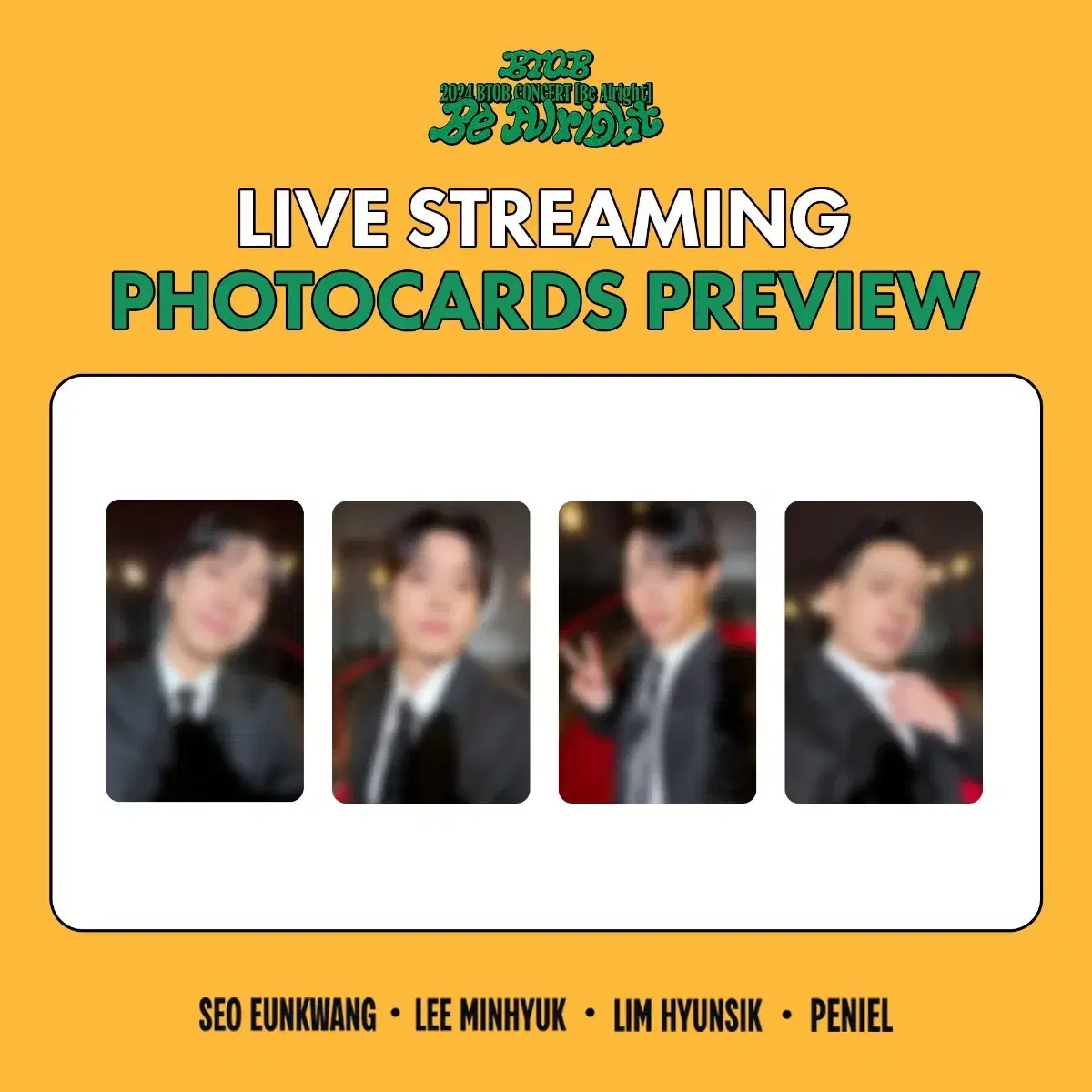 BTOB BTOB live streaming online concert photocard buncheol