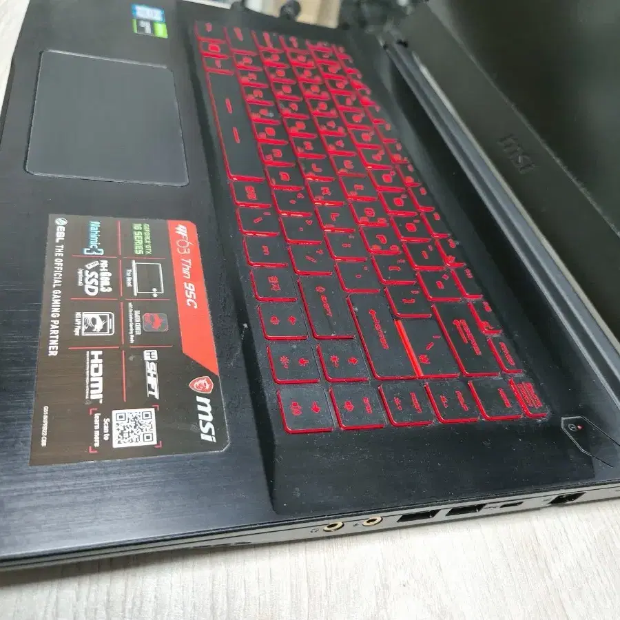 msi gf63게이밍노트북 싸게팝니다 gtx1650