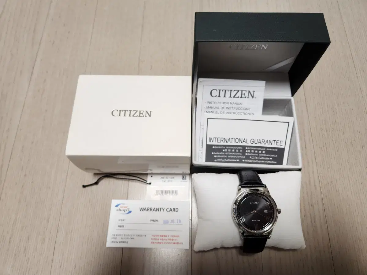 시티즌 CITIZEN AW1231-07E 에코 드라이브 쿼츠 손목 시계