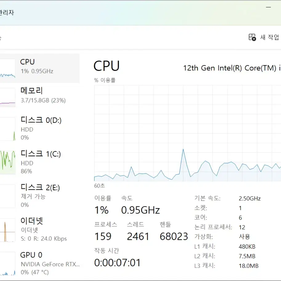 12400f 3060ti 게이밍 컴퓨터