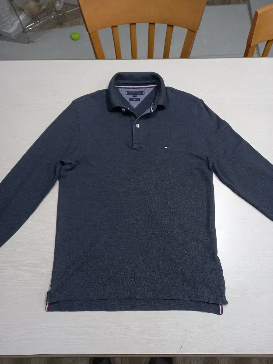 M95 Tommy&Hilfiger 슬림핏 면 긴팔셔츠 다크그레이M-787