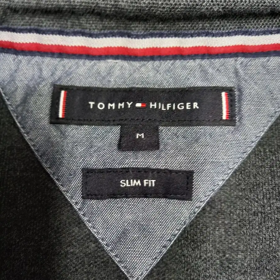 M95 Tommy&Hilfiger 슬림핏 면 긴팔셔츠 다크그레이M-787