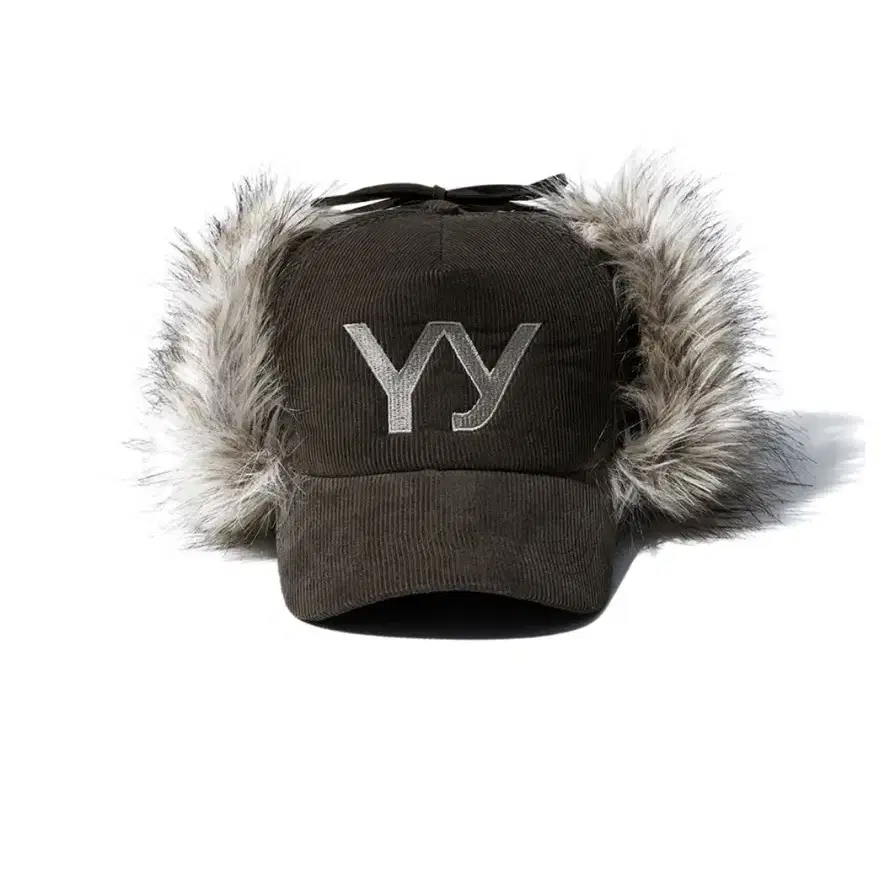 (새상품)FAUX FUR CORDUROY EARFLAP CAP, KHA