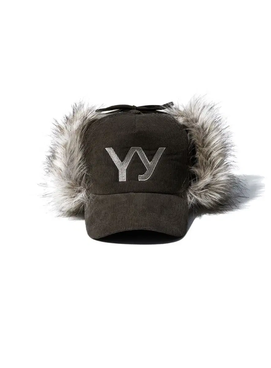 (새상품)FAUX FUR CORDUROY EARFLAP CAP, KHA