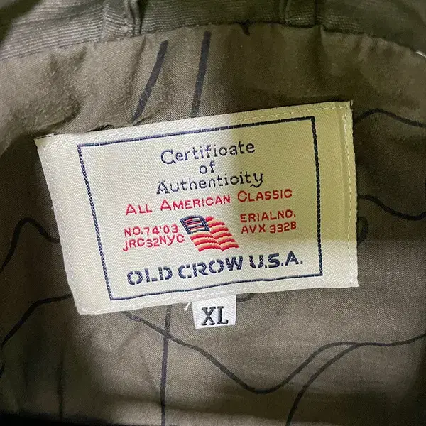 XL OLD CROW USA 자켓 N.337