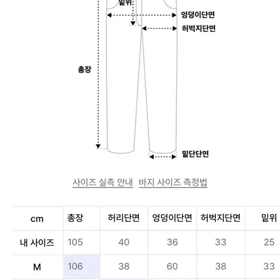 넌플로어 스카 데님 팬츠 XL