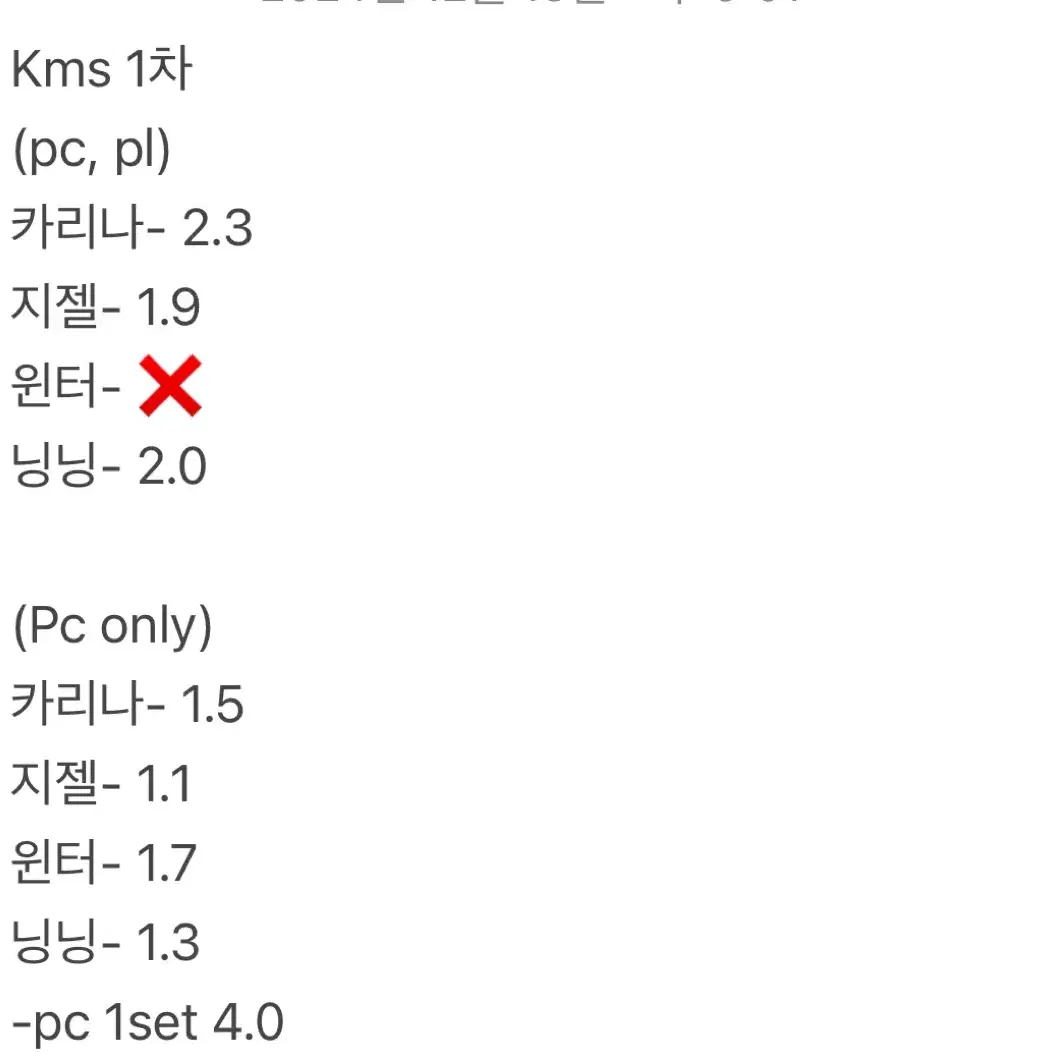 에스파 kms 1차 2차 상하이 대면 팬싸 크리스마스 분철