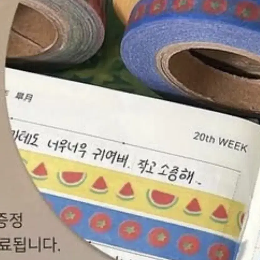 [윤구] 수박패턴 마스킹테이프 띵 소분