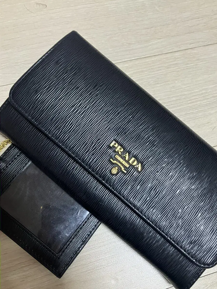 Prada Metal Logo Wallet