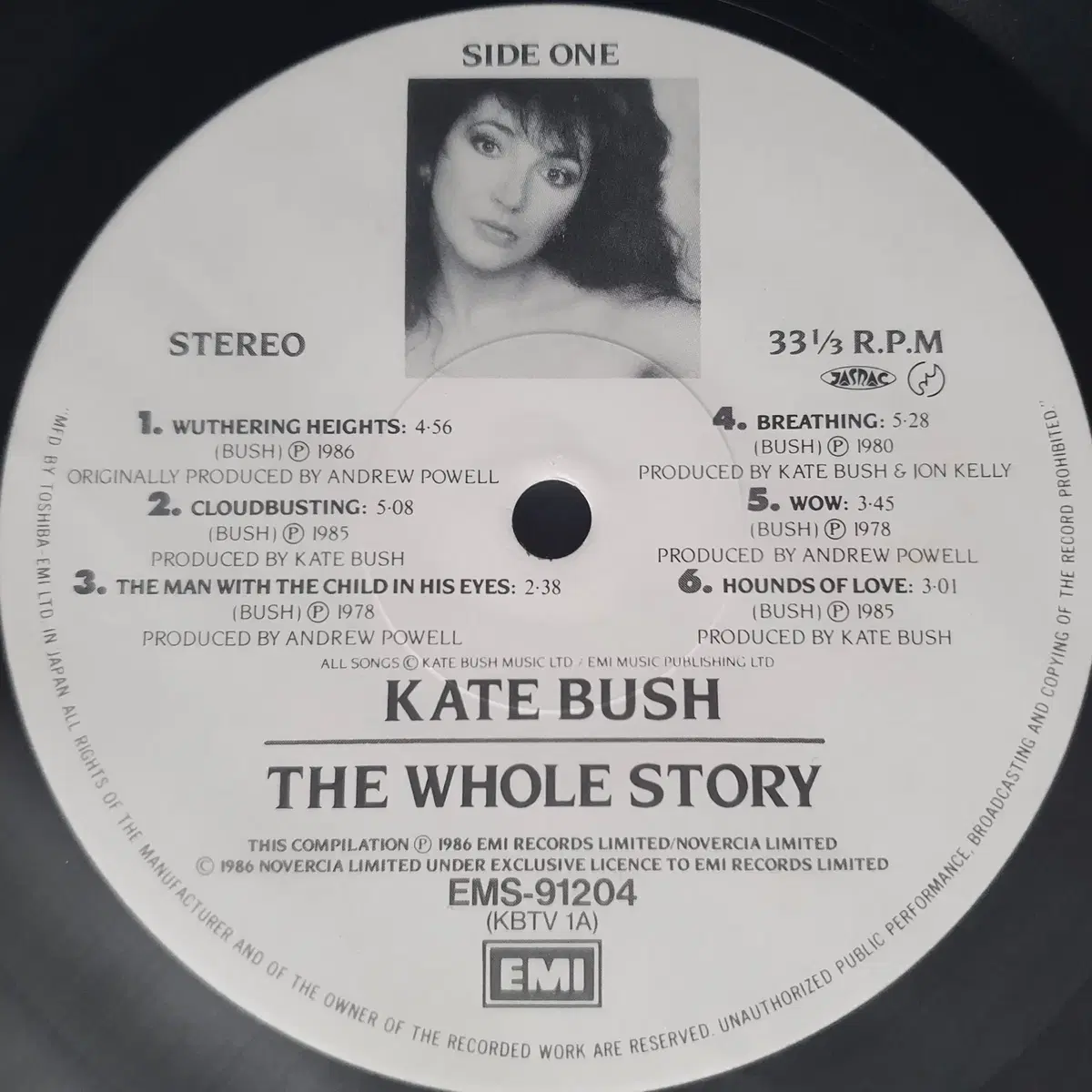 케이트 부쉬 KATE BUSH THE WHOLE STORY LP 일본반