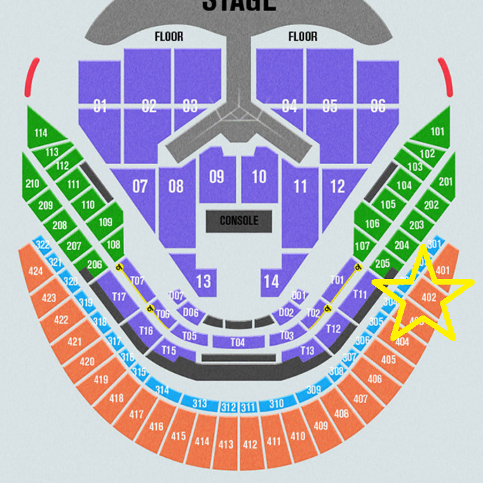 임영웅 콘서트 1월3일(금) 4층 가족석 402구역 L열 2연석 통로석