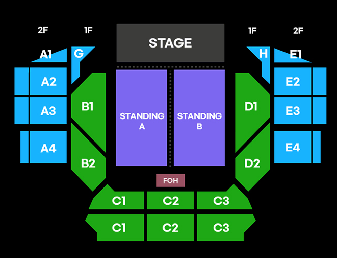 벤슨분 내한공연 스탠딩 A 1~5번 1석