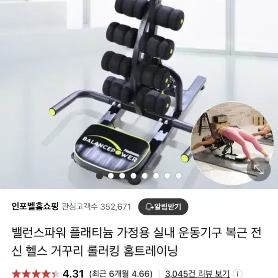 밸런스파워 플래티늄 가정용 실내 운동기구 복근 전신 헬스 거꾸리 롤러킹