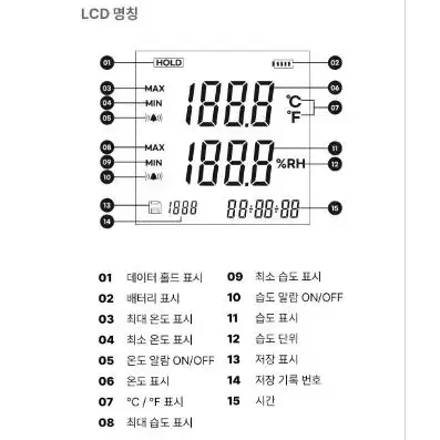 휴대용 디지털 온습도계 습기 온도 정밀 측정 테스터기