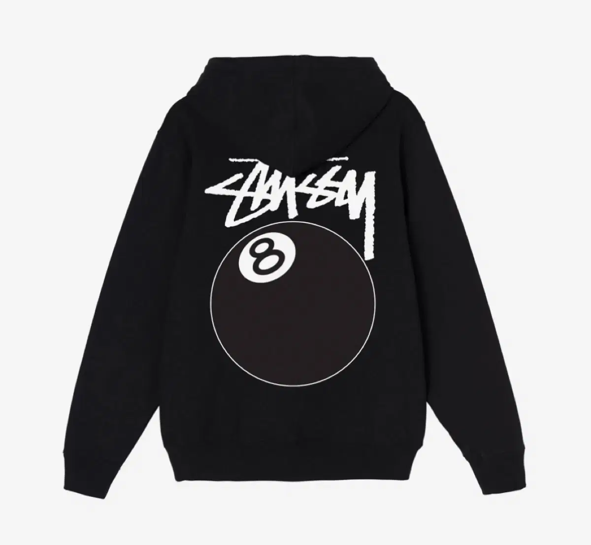 (L) Stussy 8 Ball Hoodie Black - 21FW