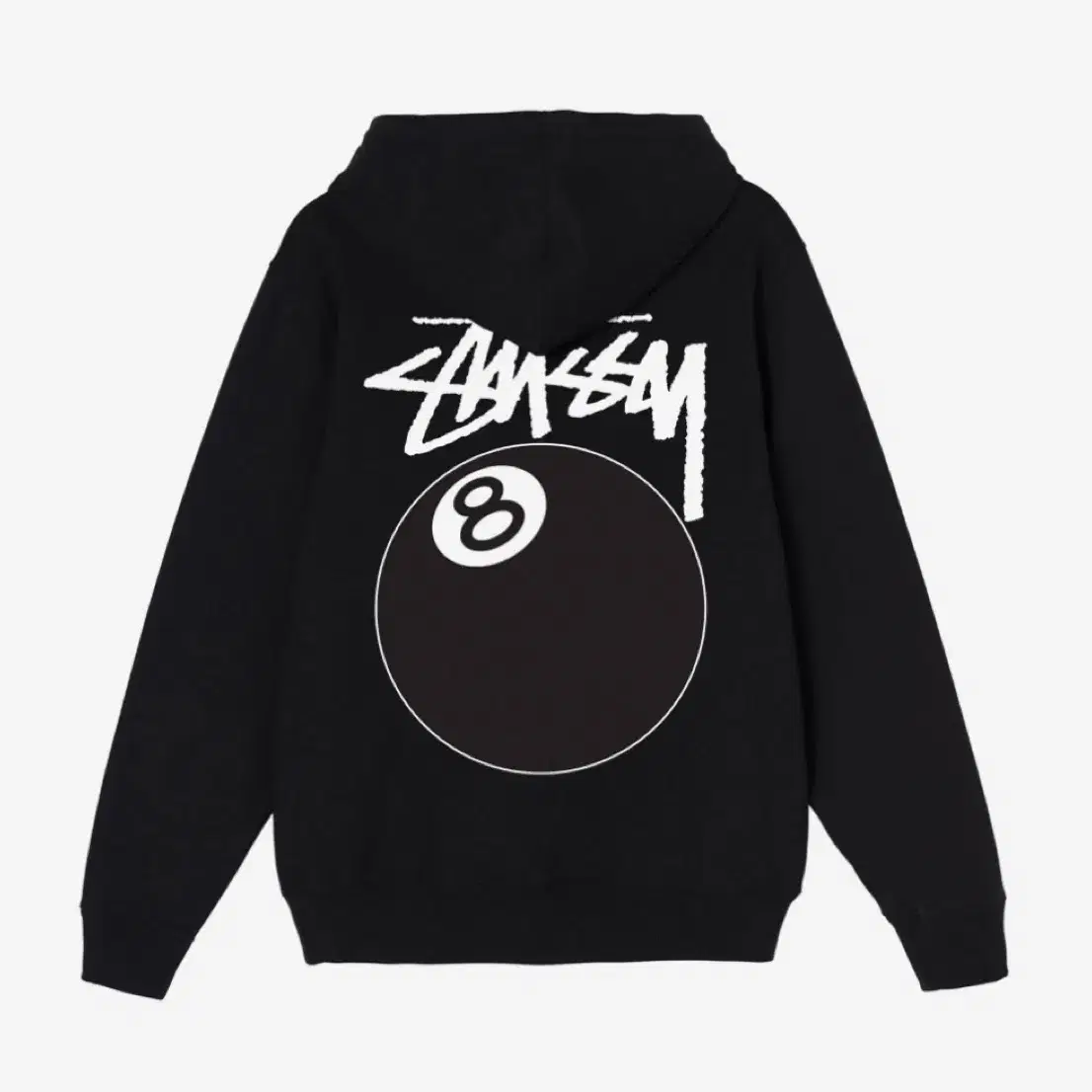 (L) Stussy 8 Ball Hoodie Black - 21FW