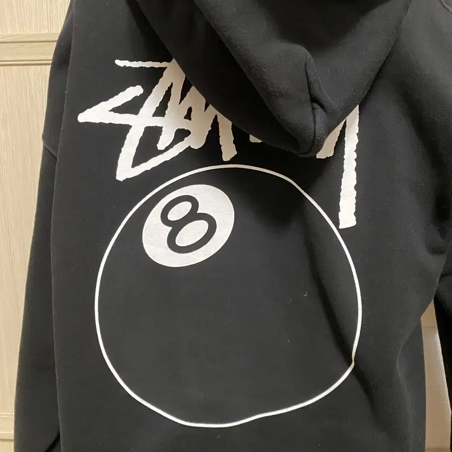 (L) Stussy 8 Ball Hoodie Black - 21FW