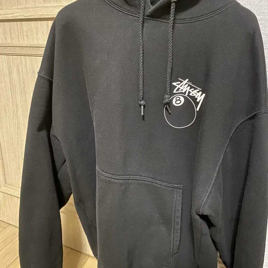 (L) Stussy 8 Ball Hoodie Black - 21FW