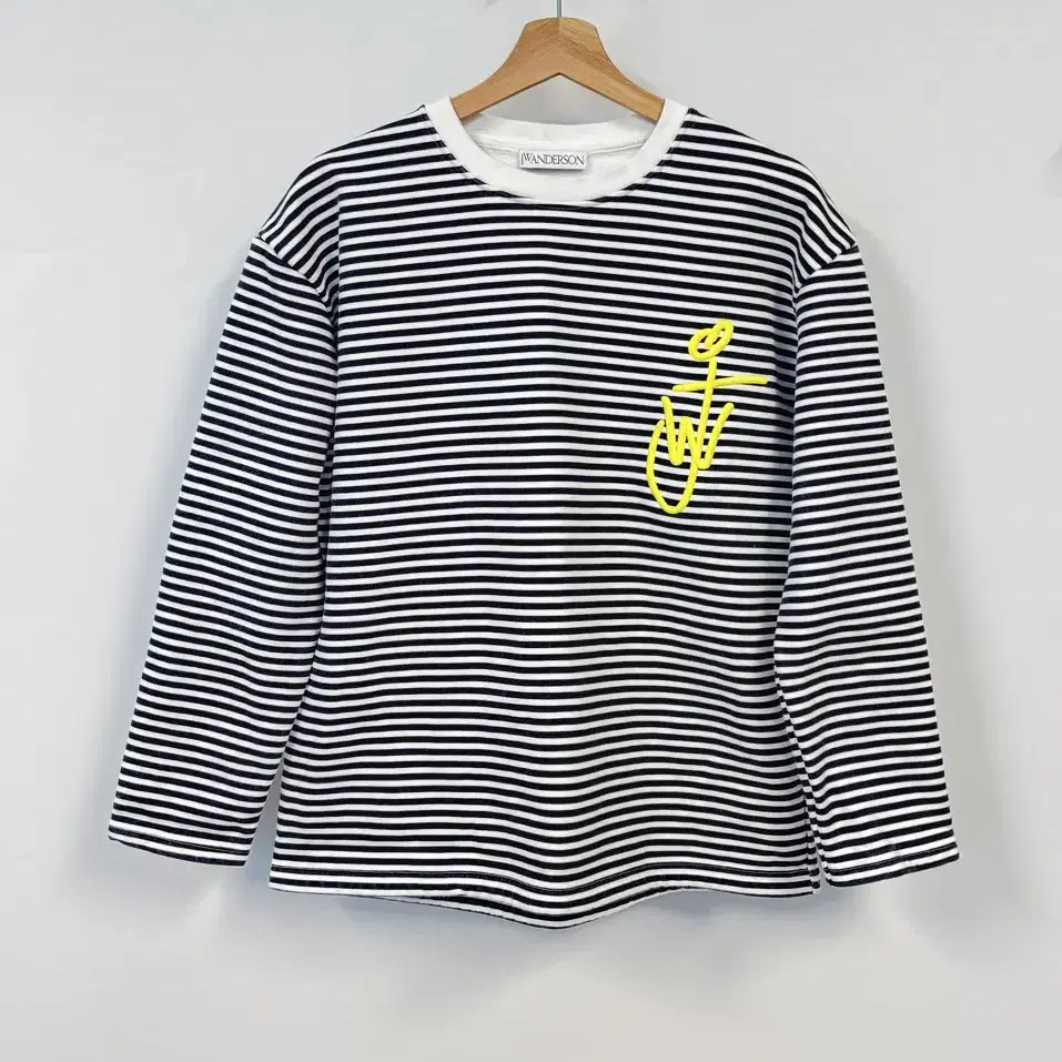 JW ANDERSON JW앤더슨 스트라이프 앵커 자수 티셔츠