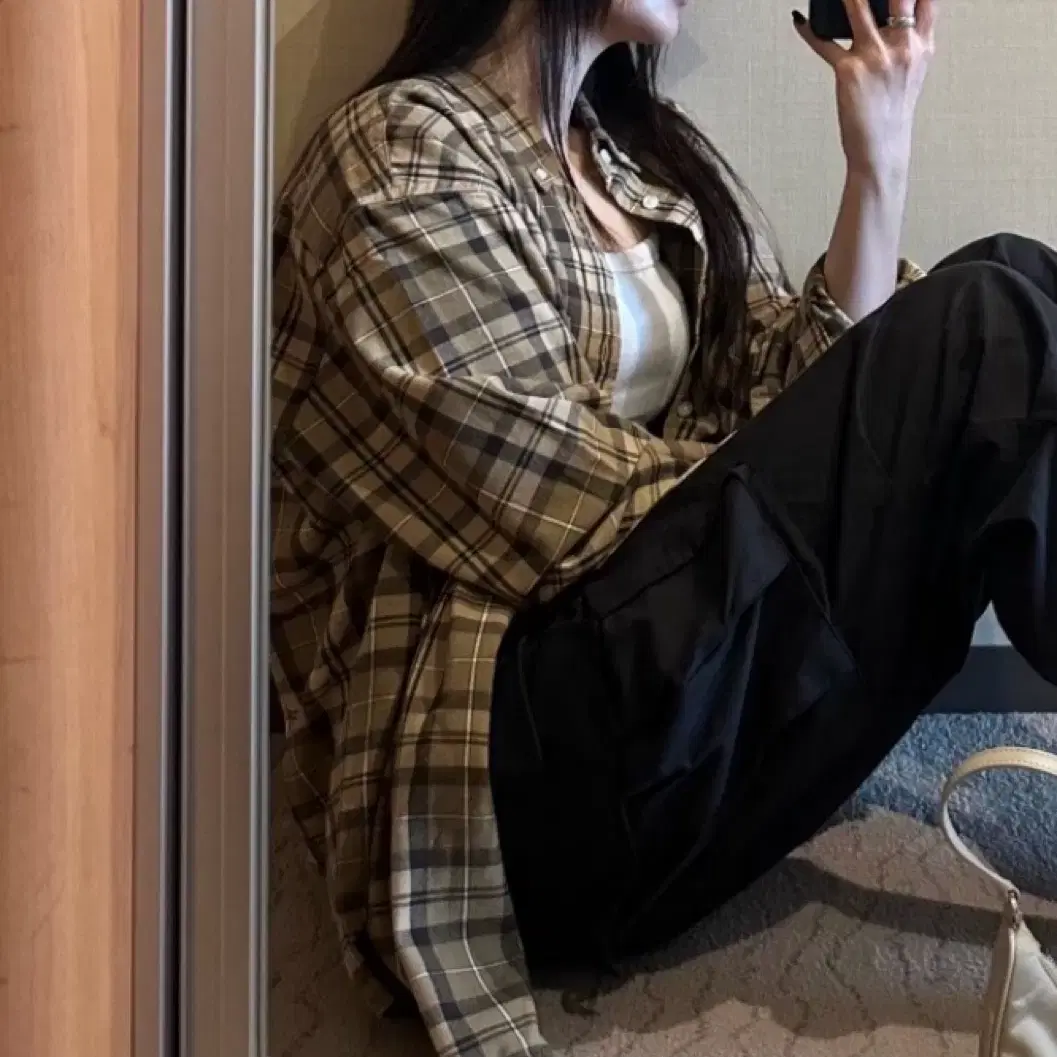 슈프림 Supreme Plaid Flannel Shirt Tan