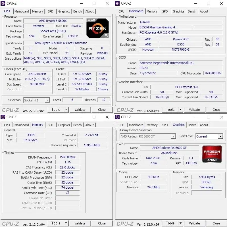 (라이젠 5600x/rx6600xt/램32기가)게이밍 컴퓨터본체