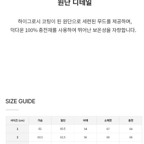 (미개봉)하이그로시 패딩자켓 3size