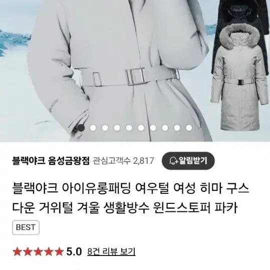 24FW 블랙야크 아이유 히마패딩