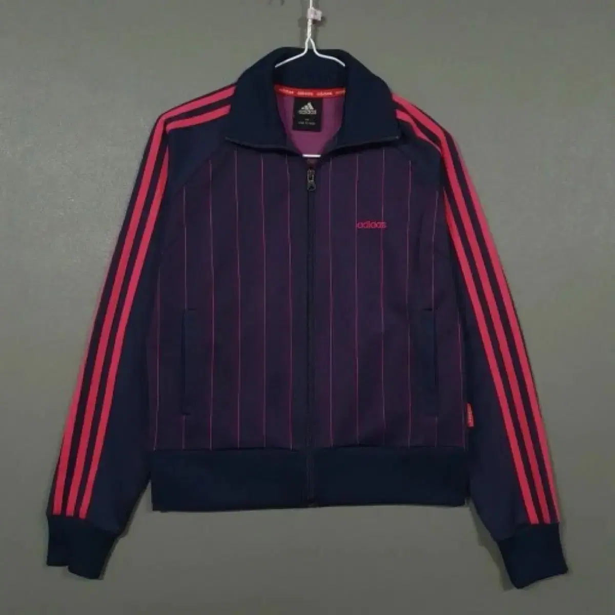 Adidas Lean Knit Top PinkNavy Blue RareVintageJersey