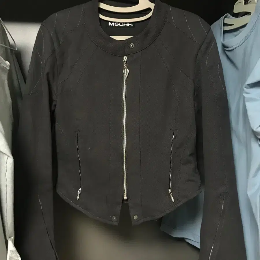 미스치프 COTTON BIKER JACKET 코튼 바이커 자켓 챠콜