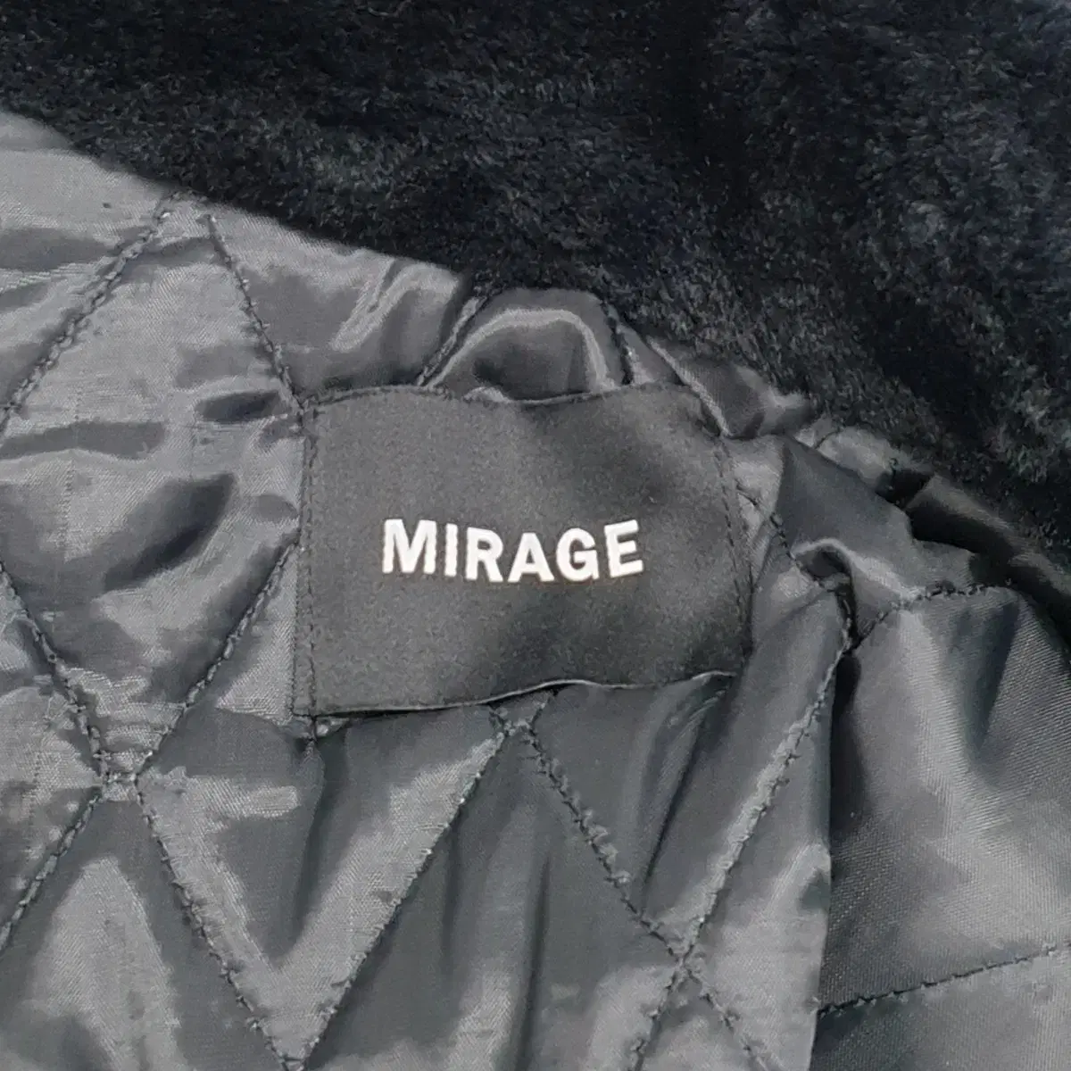 빈티지 만원샵 MIRAGE 블랙 카라 퍼자켓