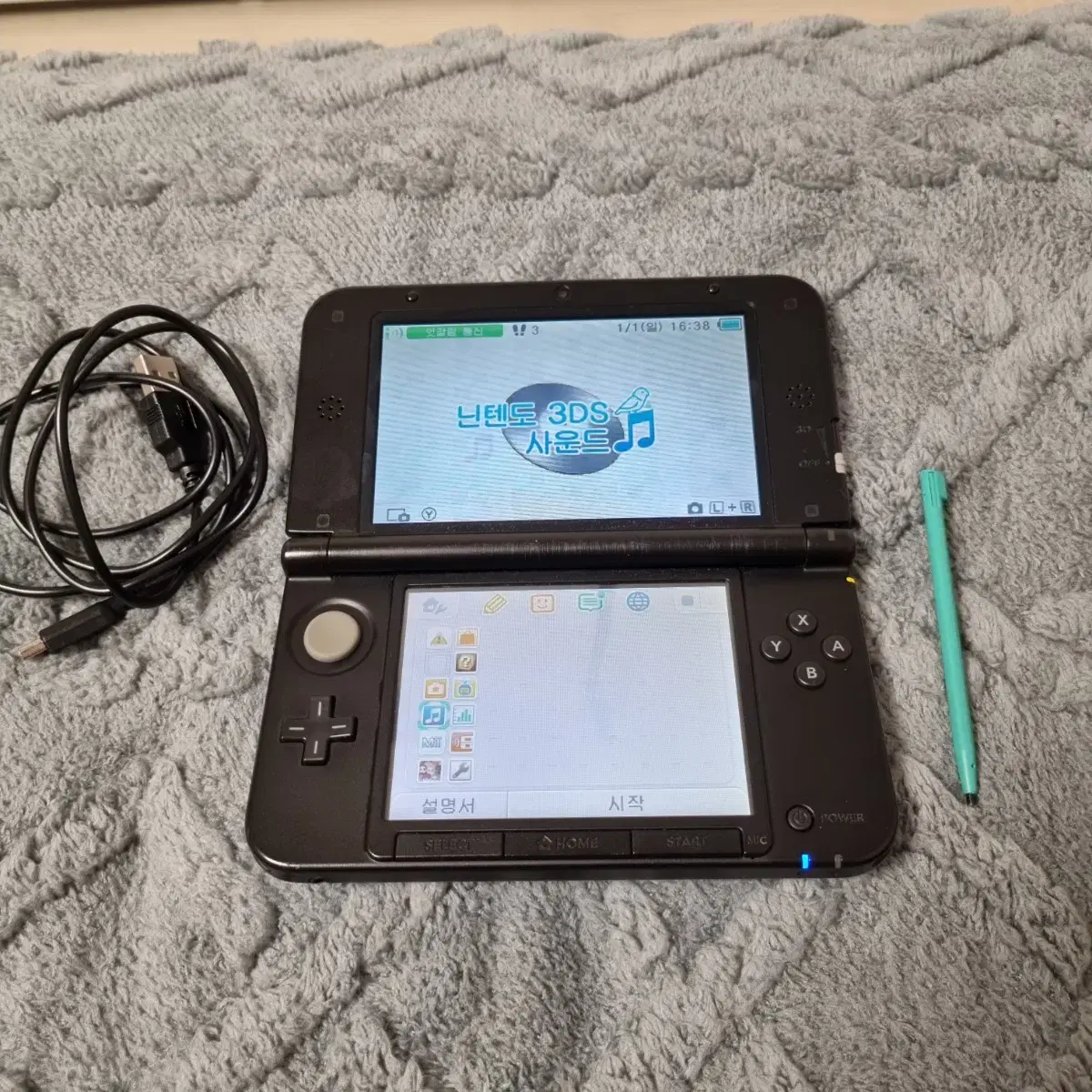 닌텐도 3dsxl 블루 풀구성  플레이용