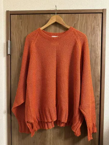 ANCELLM 메쉬 니트 오렌지 사이즈 2