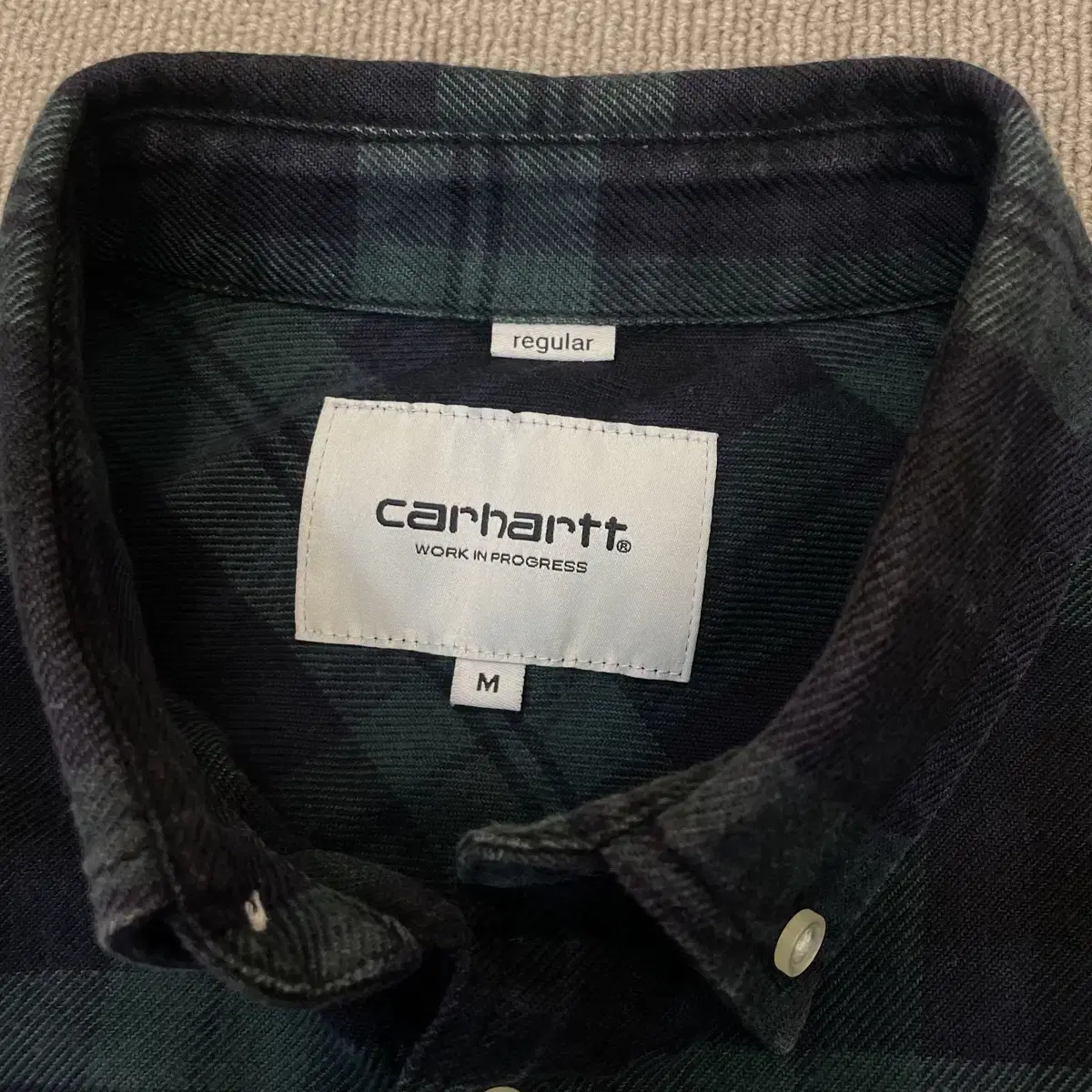 carhartt wip 칼하트 헤비코튼 체크셔츠 m