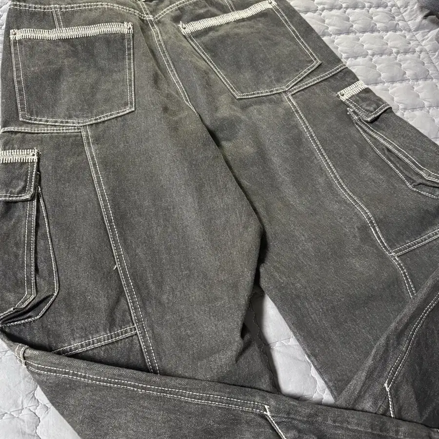 (후디진호) 메종미네드 OBLIQUE PATCH DENIM PANTS B