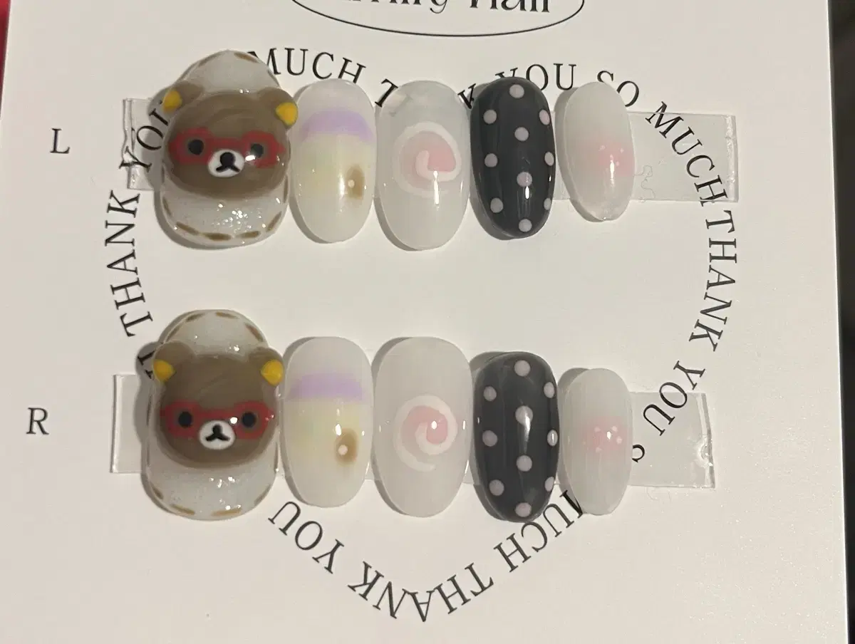 Sell Y2k Rilakkuma Glasses Handmade Nail Tip Short Misfire