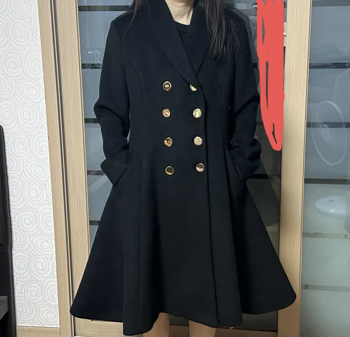 [Gongju/Yeorifit] Zonye Black Wool Coat (Cost 40)