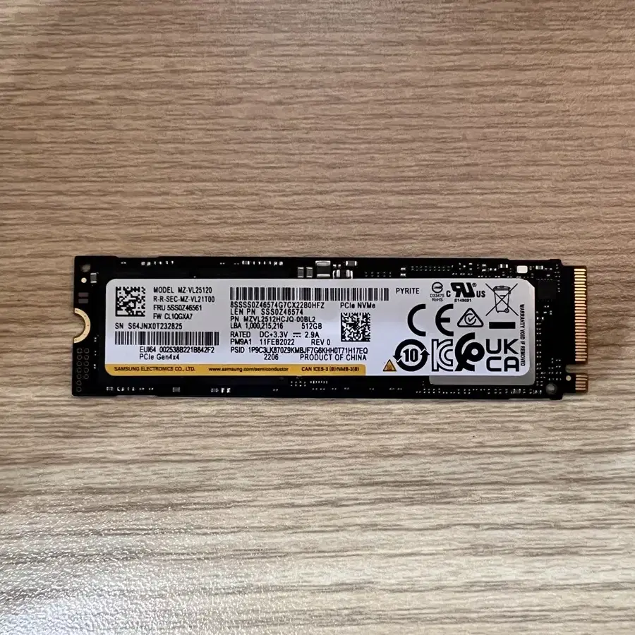 삼성 PM9A1 nvme ssd 512gb 판매합니다