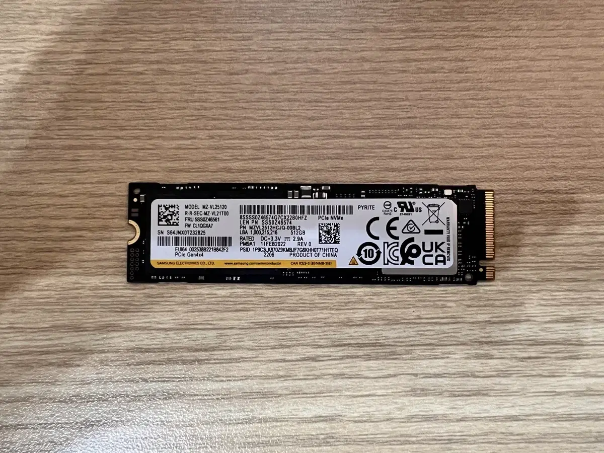 삼성 PM9A1 nvme ssd 512gb 판매합니다