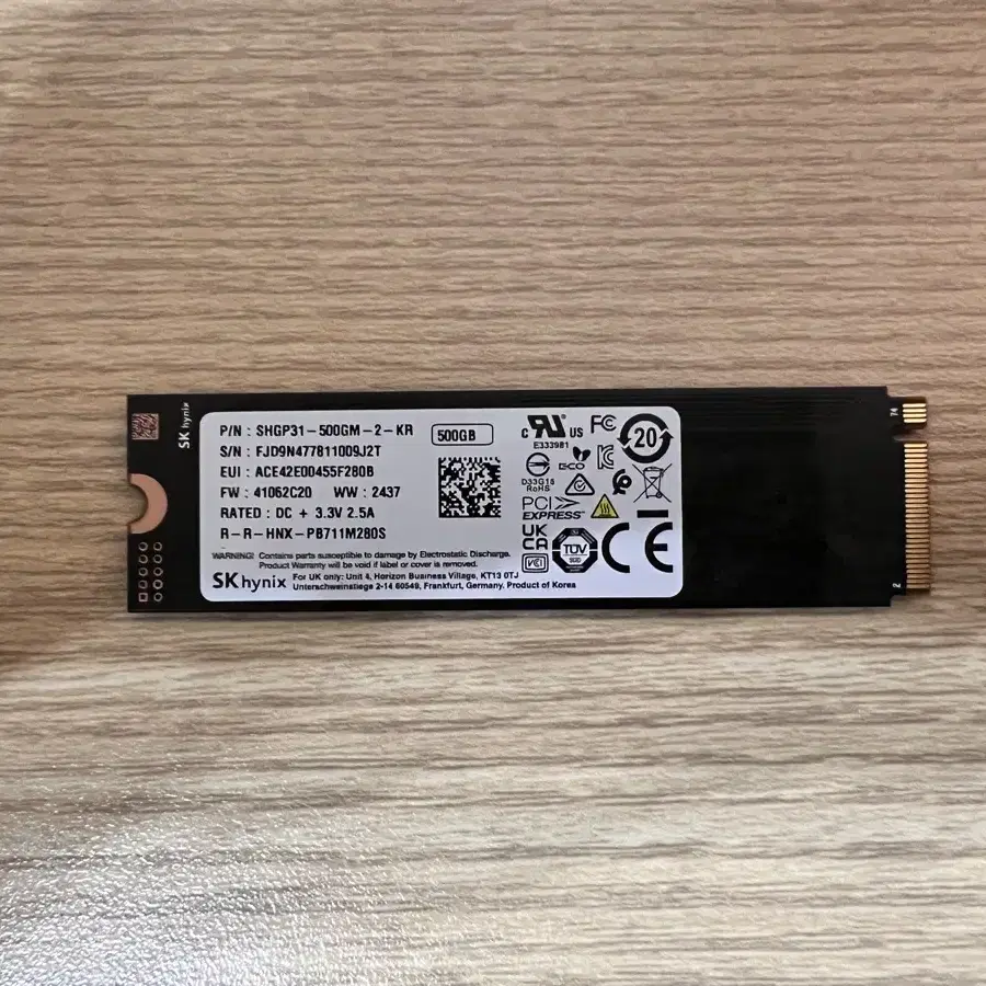 sk p31 nvme ssd 500gb 판매합니다